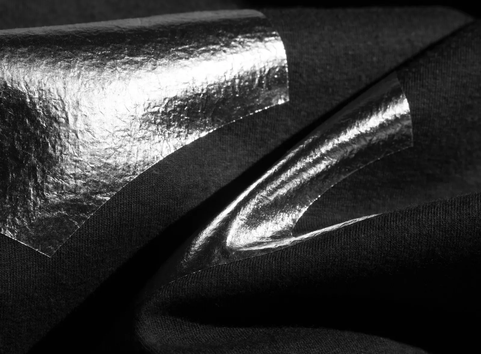 Foil and metallic ink, macro